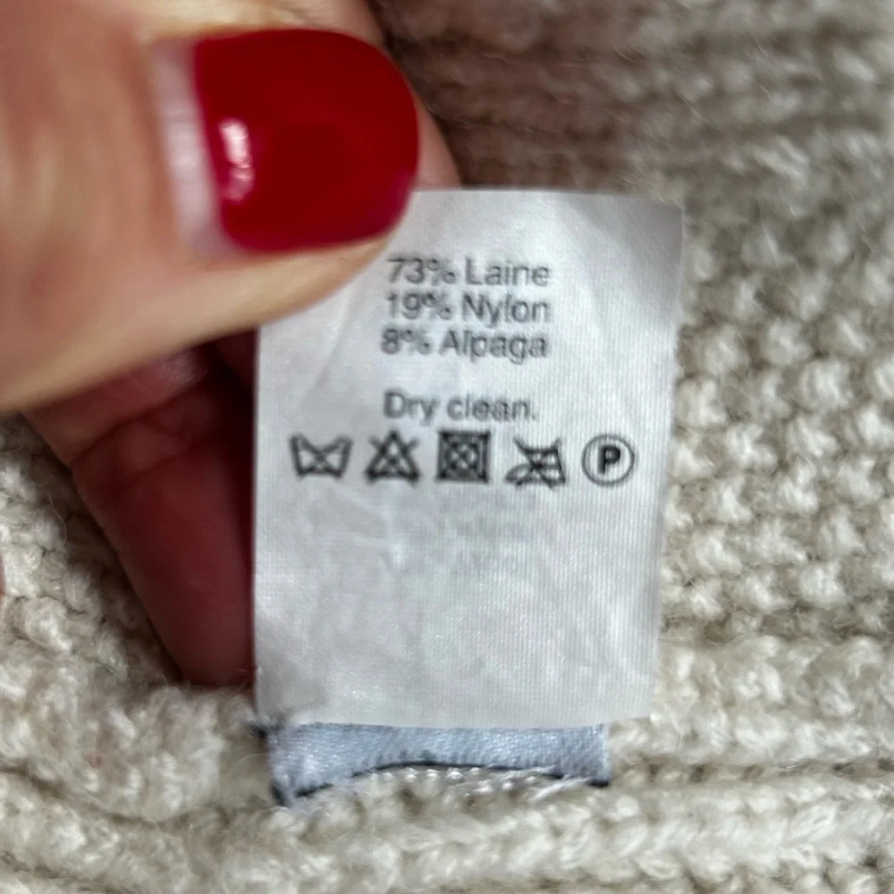 Madewell Women’s Wool Blend Cable Knit Turtleneck Sweater Cream Ivory Warm Sz XS - Picture 10 of 10